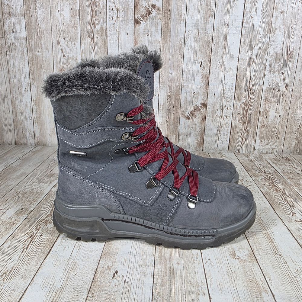 Alpine Design Winter Boots‎ Waterproof Faux Fur Trim Gray Size 6